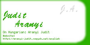 judit aranyi business card